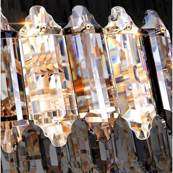 クリスタル製円形シャンデリア 円形クリスタルシャンデリア ゴールド （D1200×H1800cm） | EL JEWEL