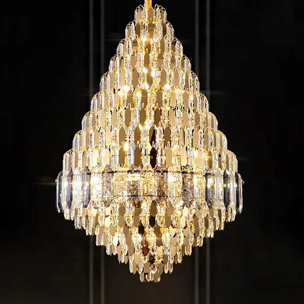 円形クリスタルシャンデリア ゴールド （D1200×H1800cm） | EL JEWEL