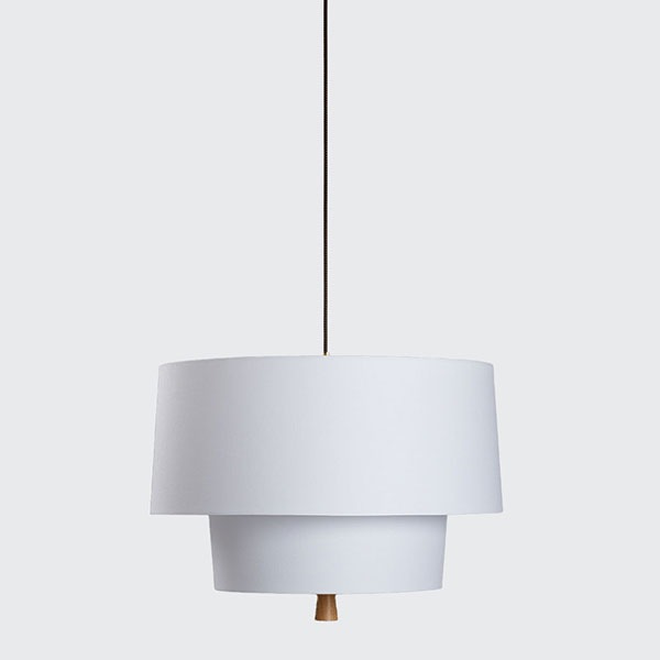 【WorkOf】アメリカ・デザイン照明 ペンダントライト「Nomen」ホワイト 2灯（φ610×H458mm）