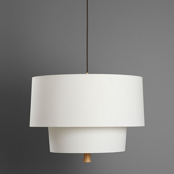 【WorkOf】アメリカ・デザイン照明 ペンダントライト「Nomen」ホワイト 2灯（φ610×H458mm）