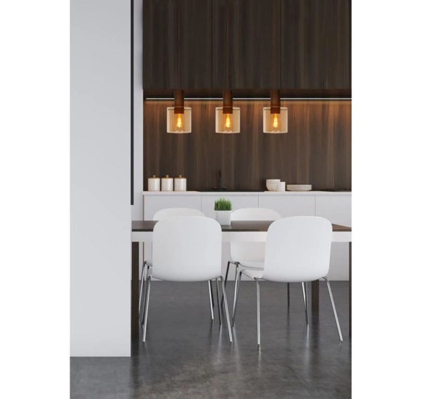 【LUCIDE】ベルギー ペンダントライト「TOLEDO」Brown 3灯(W1000×D200×H1650mm)