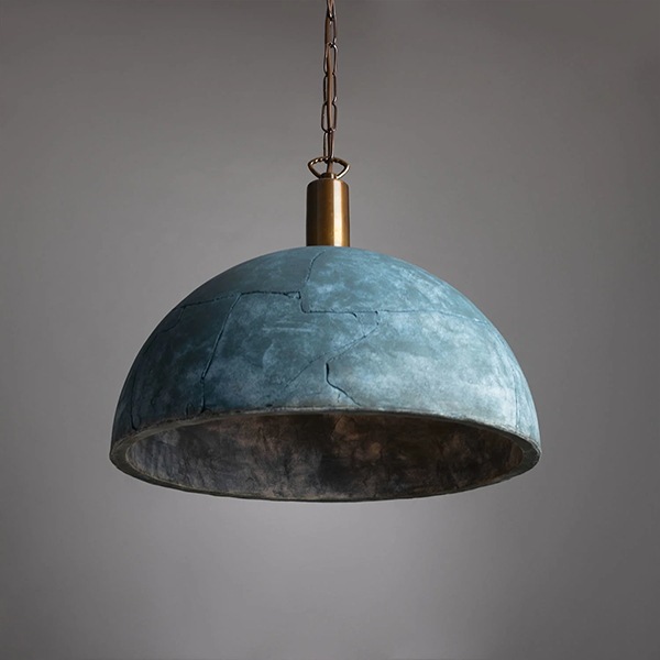【Mullan】アイルランド「Kauri」オーガニックセラミックドームペンダントライト1灯・Blue Earth(W370mm)