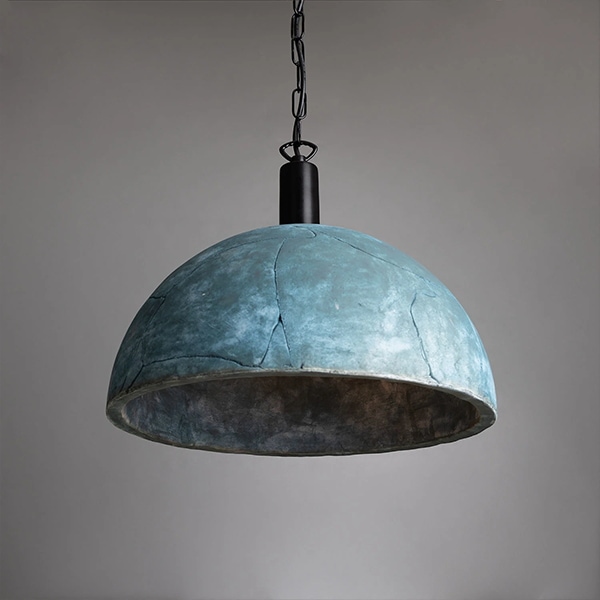 【Mullan】アイルランド「Kauri」オーガニックセラミックドームペンダントライト1灯・Blue Earth(W370mm)