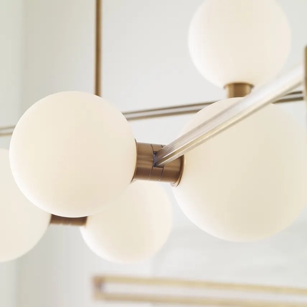 【TECH LIGHTING】アメリカ・モダン照明 バブルシャンデリア「ModernRail Chandelier」（ボール型）LED照明 ゴールド（W1220×D1220×H328mm）