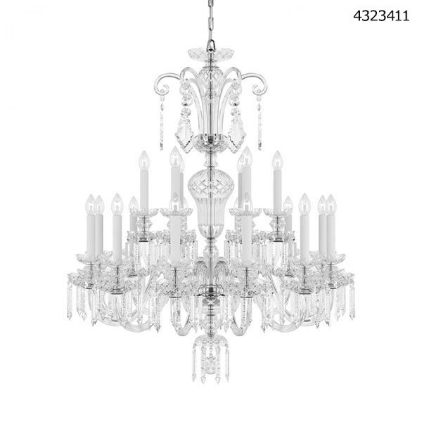 【Preciosa】「Rudolf M」クリスタルシャンデリア18灯 クローム(W940×H1130mm)