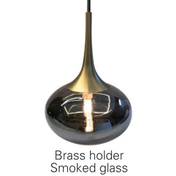 【1台在庫有！】【MARETTI】オランダ・ペンダントライト「PARADISO S」1灯 SMOKED GLASS（W150×H200mm）