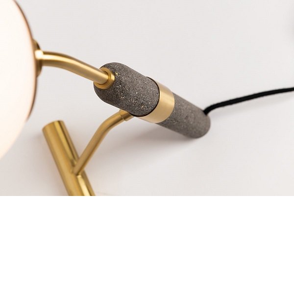 【MITZI】アメリカ・ガラスボールテーブルライト「BRIELLE」1灯・ゴールド（W177.8×H488.9mm）