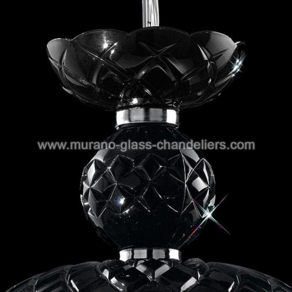 【MURANO GLASS CHANDELIERS】イタリア・ヴェネチアンガラスシャンデリア3灯「BRINDISI」（W250×H500mm）