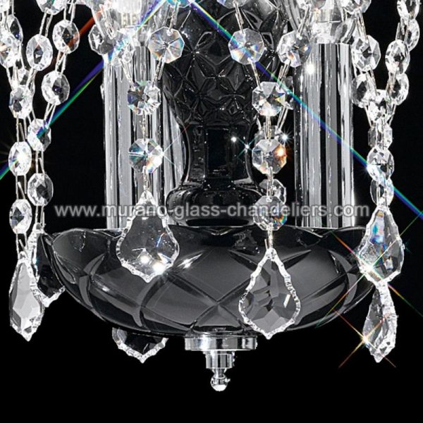 【MURANO GLASS CHANDELIERS】イタリア・ヴェネチアンガラスシャンデリア3灯「BRINDISI」（W250×H500mm）