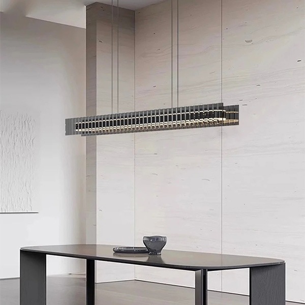 デザイン照明　モダンガラスペンダントライト　ブラック（W1000mm）