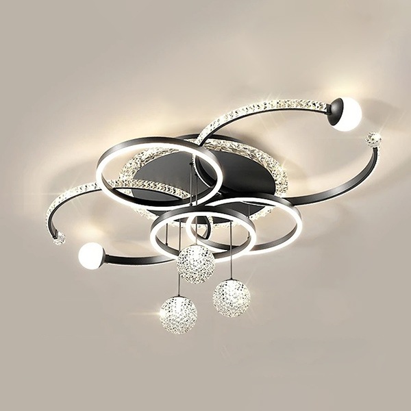 リーズナブル】デザイン照明 モダンシーリングライト ブラック