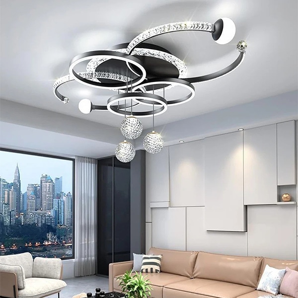 リーズナブル】デザイン照明 モダンシーリングライト ブラック