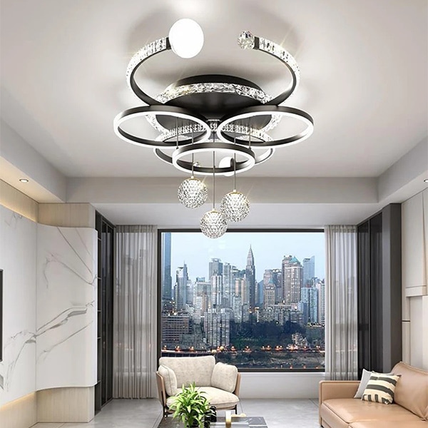 リーズナブル】デザイン照明 モダンシーリングライト ブラック