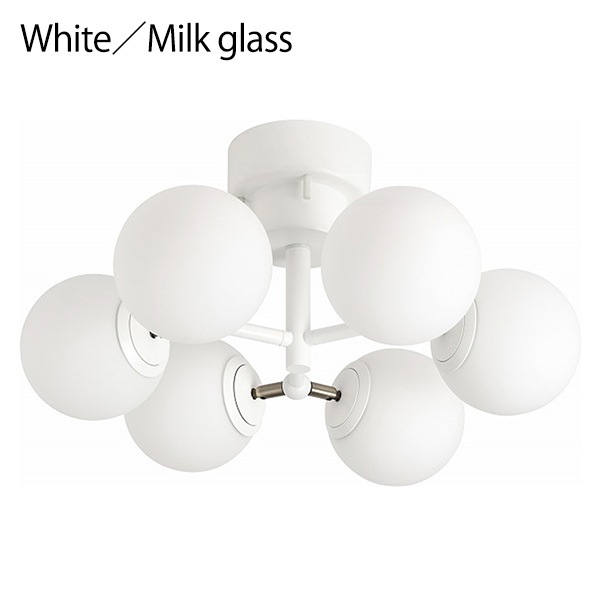 未使用品！ホワイトボールシーリング照明器具 6個 BRID】モダン照明 ガラスボールシーリングライト「TINY GLASS CEILING