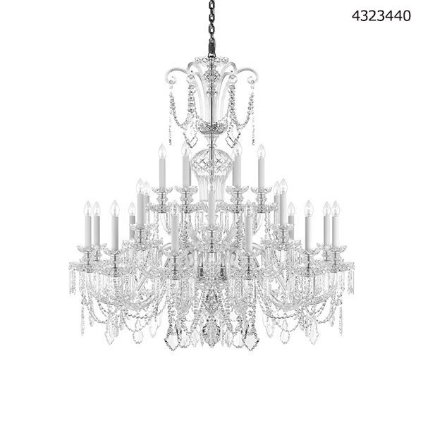 【Preciosa】「Rudolf L」クリスタルシャンデリア24灯 クローム(W1230×H1310mm)