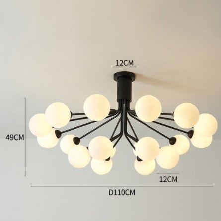 デザイン照明 バブルシャンデリア ブラックorゴールド（9／12
