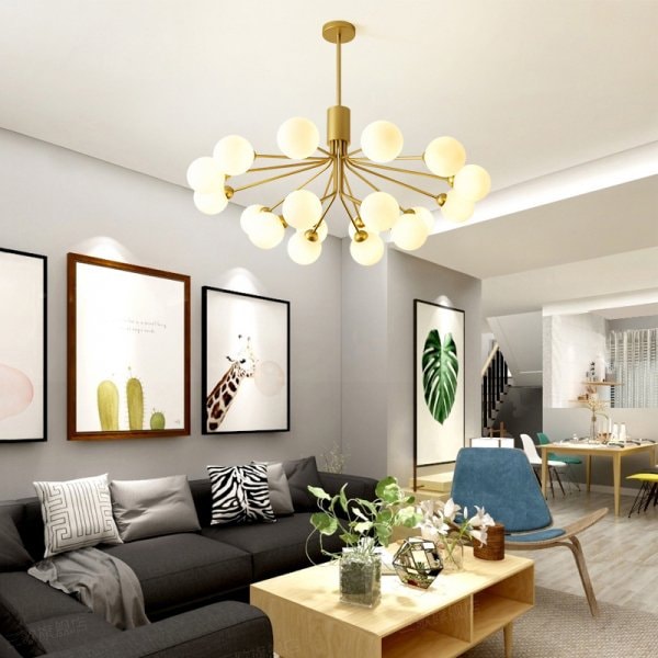 デザイン照明 バブルシャンデリア ブラックorゴールド（9／12／18灯