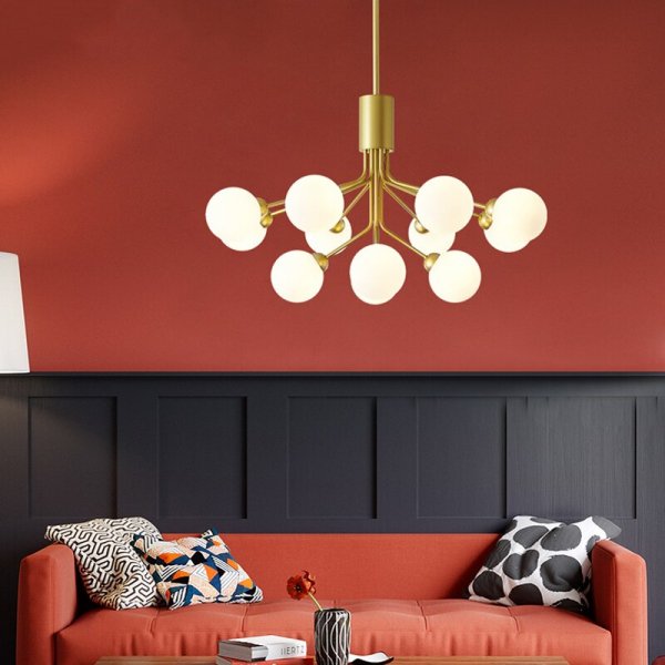 デザイン照明 バブルシャンデリア ブラックorゴールド（9／12／18灯）