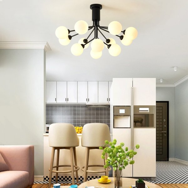 デザイン照明 バブルシャンデリア ブラックorゴールド（9／12