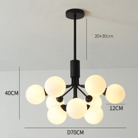 デザイン照明 バブルシャンデリア ブラックorゴールド（9／12／18灯