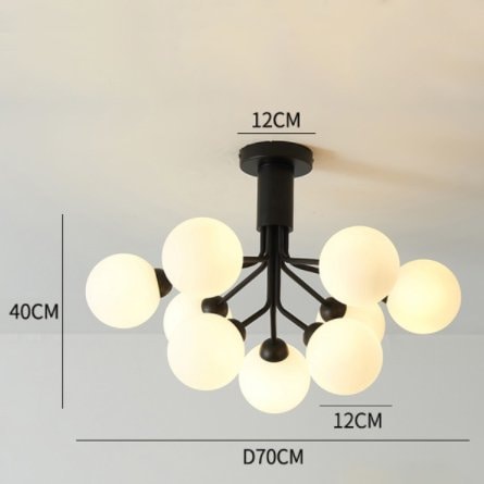 デザイン照明 バブルシャンデリア ブラックorゴールド（9／12