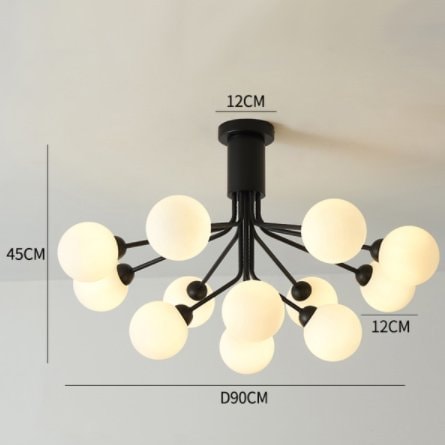 デザイン照明 バブルシャンデリア ブラックorゴールド（9／12／18灯