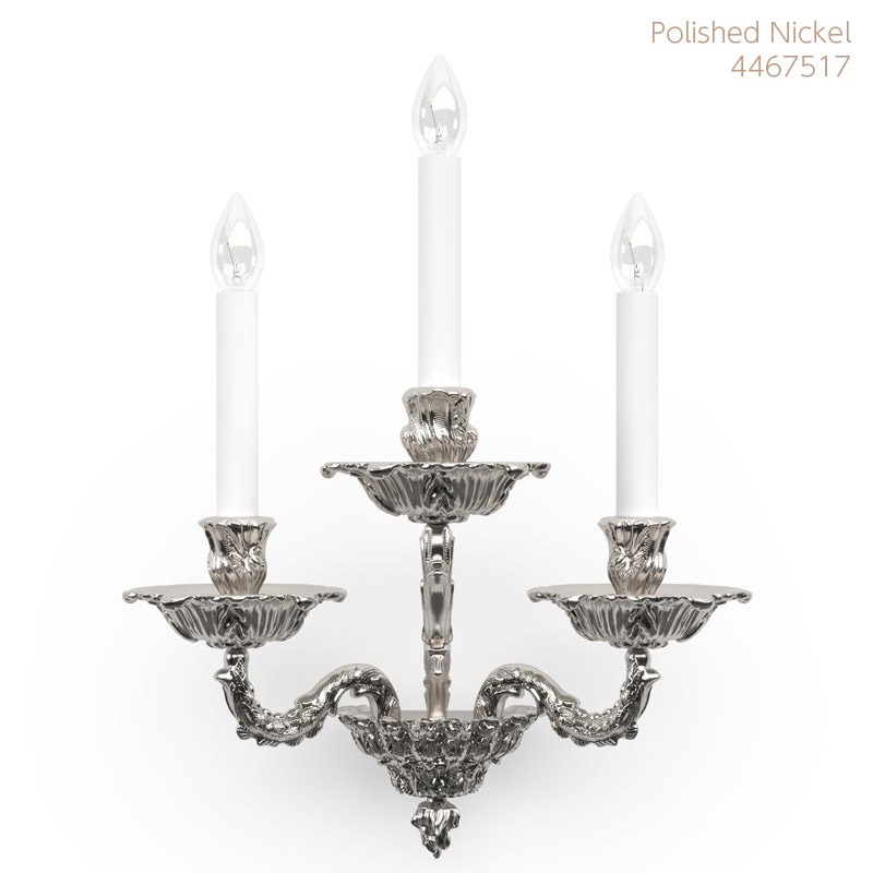 【Preciosa】「Louis M」ウォールライト 3灯 クローム（W380×D240×H470mm）