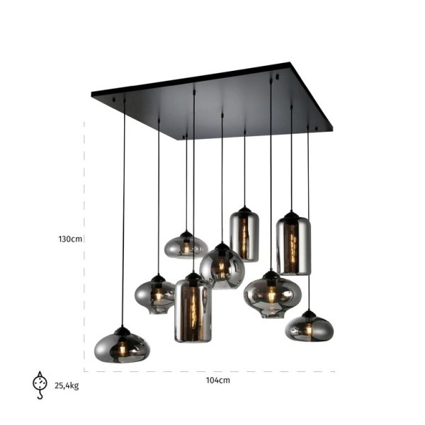 【Richmond Interiors】オランダ ペンダントライト「Axelle」9灯（W1040×D1040×H1300mm）