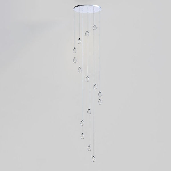 【ET2】アメリカ・ペンダントライト「Dewdrop」 シルバー（W858×D858×H172mm）