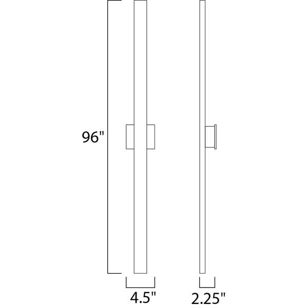【ET2】アメリカ・アウトドアウォールライト「ALUMILUX LINE」2灯（W110×D60×H2440mm）