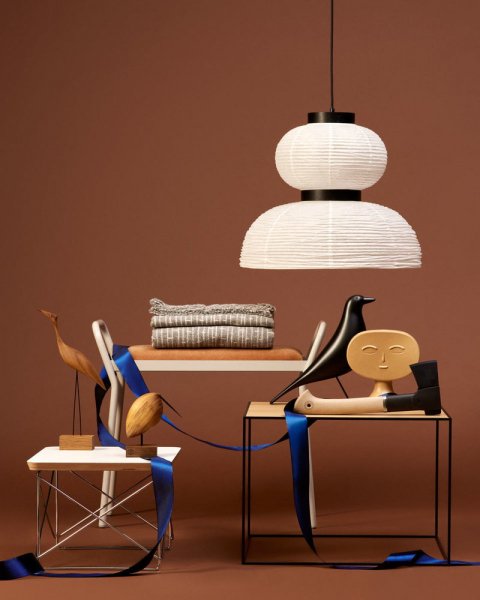 【&Tradition】デンマーク・北欧デザイン照明「Formakami JH4」アイボリーホワイト(Φ500×H480mm)