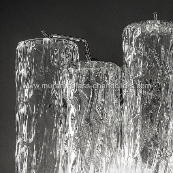 【MURANO GLASS CHANDELIERS】イタリア・ヴェネチアンガラスウォールライト2灯「TRONCHI」（W300×H300mm）