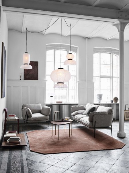 【&Tradition】デンマーク・北欧デザイン照明「Formakami JH4」アイボリーホワイト(Φ500×H480mm)