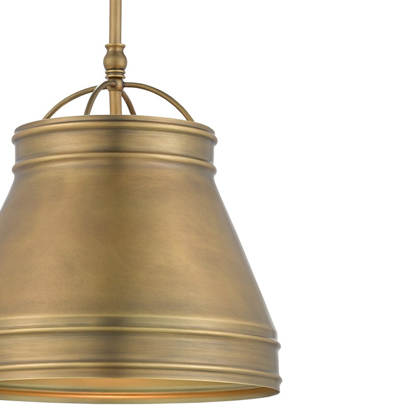 【CURREY】アメリカ・ペンダントライト 1灯「Lumley」ゴールド(φ330×H355mm)