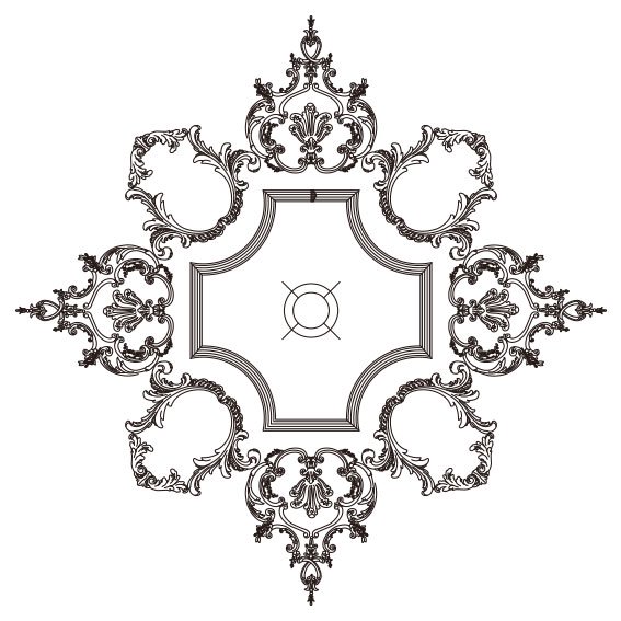 <b>日本初上陸【本物の宮殿スタイル】</b>アメリカ直輸入シーリングメダリオン(1676mm×1676mm)