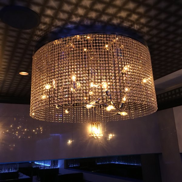 【LA LUCE】大型クリスタルライン・リングシャンデリア 10灯～15灯(W1000×H400～500mm)