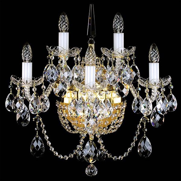 【ART GLASS】クリスタルブラケット「SARA」6灯(W520×H530mm)