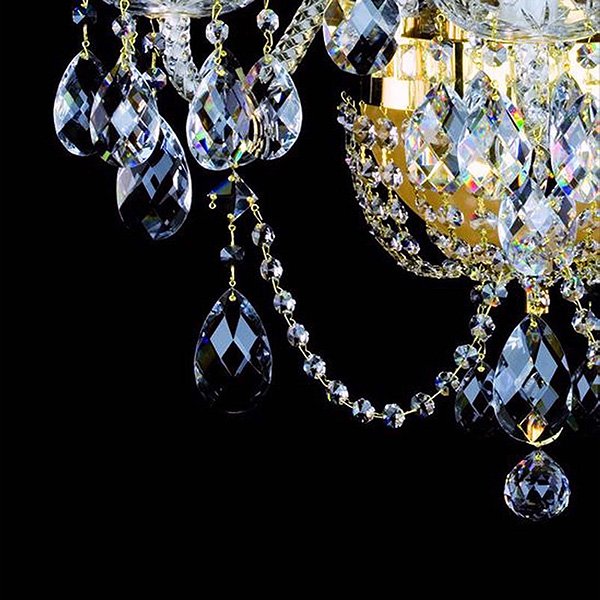 【ART GLASS】クリスタルブラケット「SARA」6灯(W520×H530mm)