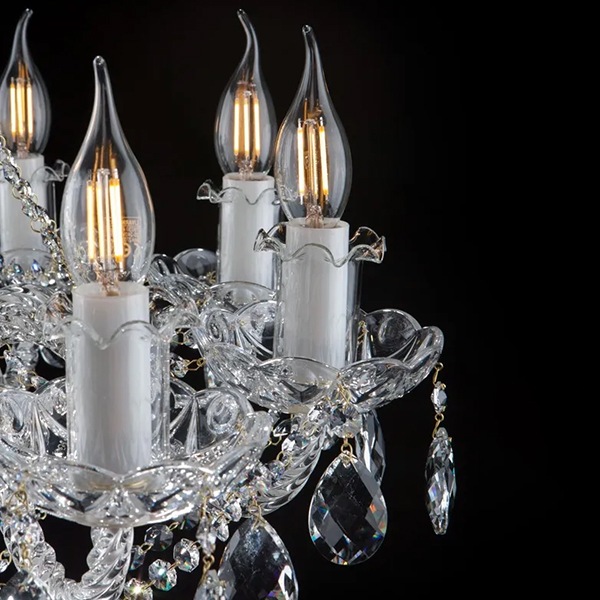 ボヘミアンクリスタルシャンデリア 12灯 ゴールド（W660×H620mm） | EL  