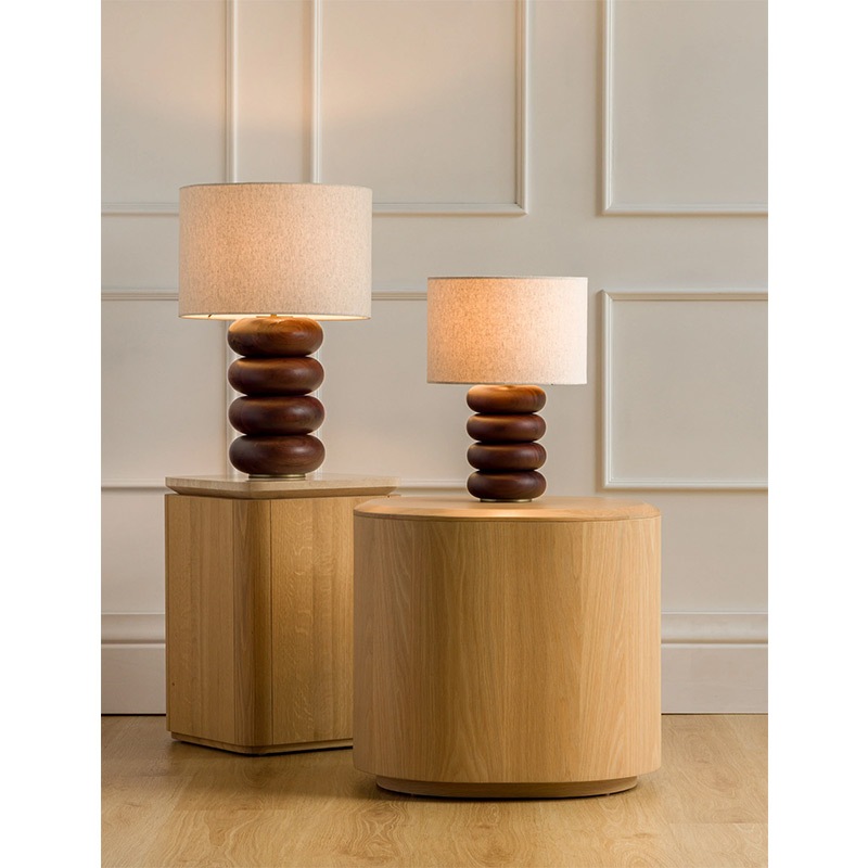 【LULU AND GEORGIA】アメリカ・デザイン照明 「Linus」テーブルライト1灯・Brown（S／Lサイズ）