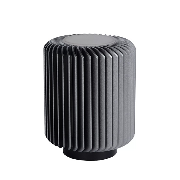 【LUCIDE】ベルギー デザイン照明 テーブルライト「TURBIN」Grey（φ106×H137mm）