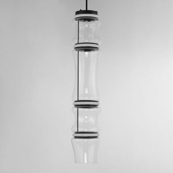 【ET2】アメリカ・LEDペンダントライト「Syndicate」 ブラック（W223×D223×H1124mm）