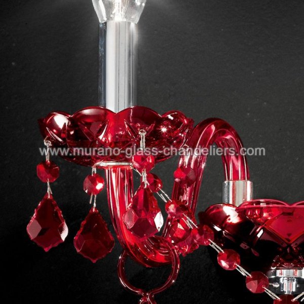 【MURANO GLASS CHANDELIERS】イタリア・ヴェネチアンガラスウォールライト2灯「BRINDISI」（W310×D260×H340mm）