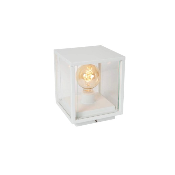 【LUCIDE】ベルギー アウトドアフロアライト「CLAIRE」White 1灯（W200×D200×H245mm）