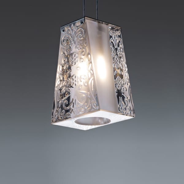 【Fabbian】イタリア デザイン照明 ペンダントライト「VICKY」クリア 2灯 （W100×D355×H130mm）