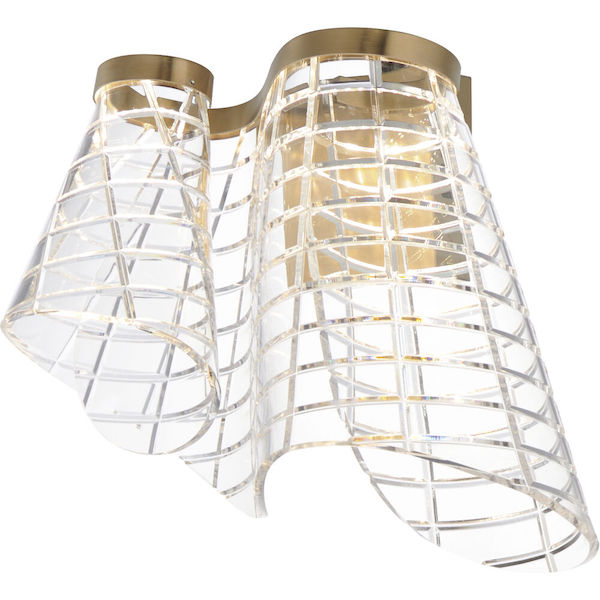 【ET2】アメリカ・シーリングライト「Tartan」 ゴールド(W381×D254×H331mm)