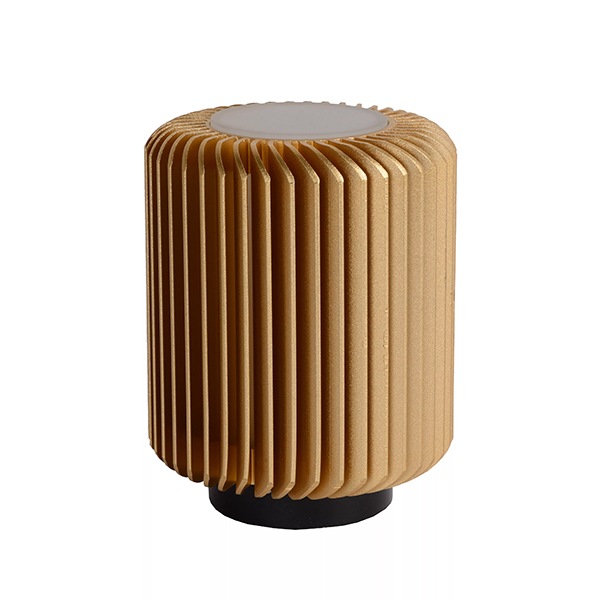 【LUCIDE】ベルギー デザイン照明 テーブルライト「TURBIN」Gold（φ106×H137mm）