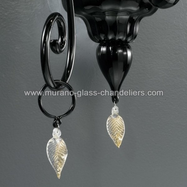 【MURANO GLASS CHANDELIERS】イタリア・ヴェネチアンガラスウォールライト1灯「TARIC」（W350×D270×H500mm）