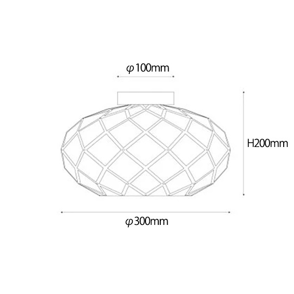 【LUCIDE】ベルギー　デザイン照明　シーリングライト「WOLFRAM」Black（φ300×H200mm）