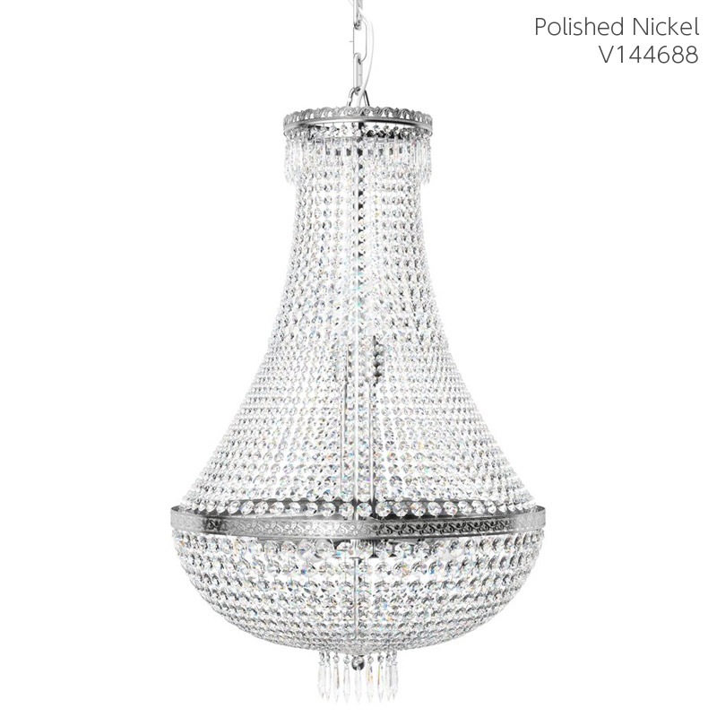 【Preciosa】「George S」エンパイアスタイル クリスタルシャンデリア 8灯 クローム(W510×H820mm)